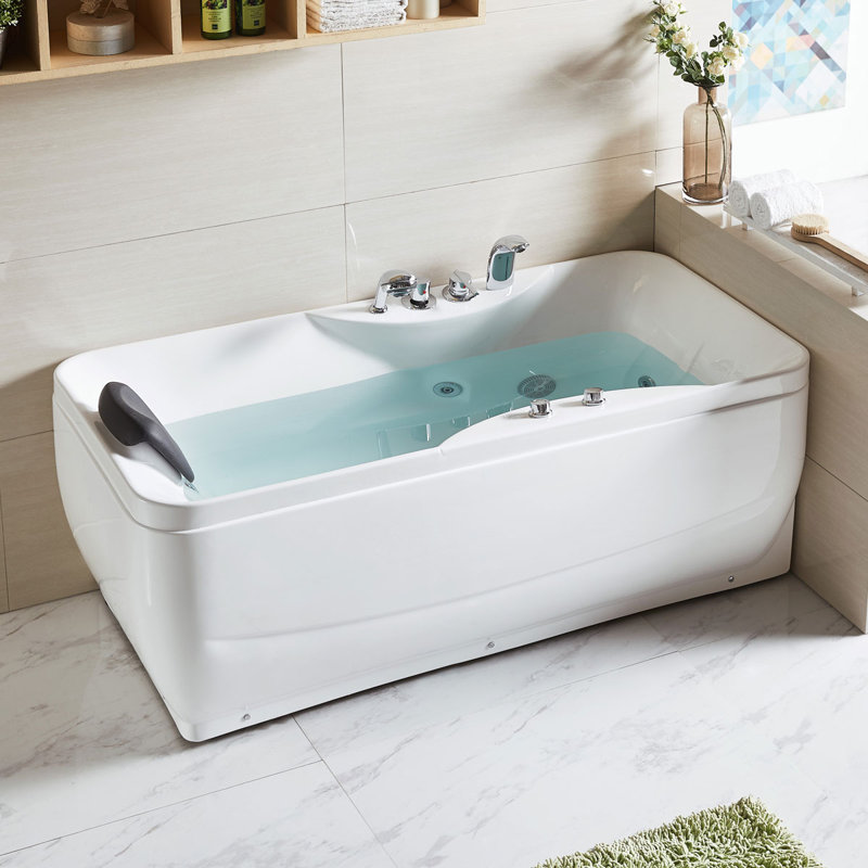 Decoraport 59" x 30" Freestanding Whirlpool Bathtub Wayfair